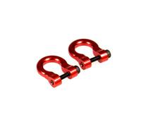 Grillo di gancio di rimorchio in metallo a d-ring per crawler RC in 1/10 compatibile con TRX6 90046 Accessorio per il recupero del rimorchio di parti di aggiornamento(Red)