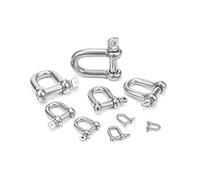 Grillo, grillo in acciaio inossidabile, grillo piccolo, 1 pz M4 M5 M6 M8 M10 M12 M14 M16 moschettone D grillo ad portachiavi gancio a vite acciaio inossidabile A2 304(D Type,M5)
