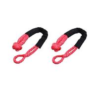 Grillo Morbido Gancio A Forma Di U Da 38000 Libbre Sintetico For Fuoristrada Corda For Verricello Cinghia Traino SUV Resistente All'usura For Rimorchio Forte Resilienza(2Pcs Red)