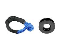 Grillo Morbido Sintetico Con Resistenza Alla Rottura Di 41.000 Libbre, Grilli Robusti Da 1/2" X 22 Pollici Manicotto Protettivo For Il Recupero Del Veicolo Forte Resilienza(Blue Ring Set)