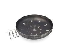 Grillrost.com Das Original Focolare in Acciaio Massiccio con Gancio in Acciaio Inox per Essere Appeso - Adatto a Tutti i focolari