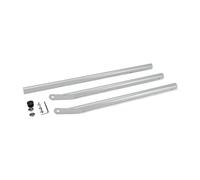 Grillrost.com Das Original Gambe Solide per Grigliare Il bollitore con Fissaggio Brevettato Che impedisce al bollitore Weber 57 di oscillare - Argento