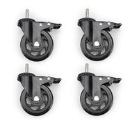 Grillrost.com Das Original Set di Ruote di Ricambio Premium con Diametro di 100 mm - Adatte per Broil King Baron