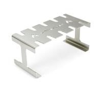 Grillrost.com Das Original Supporto per Bacchette di Pollo in Acciaio Inox - per 10 Bacchette Sempre croccanti da Grigliare e Forno