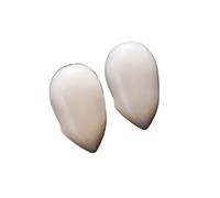 Grillz Bianco Piccolo Dente di Tigre con Canini da Vampiro, Incastonato con Micro Zirconi, Placcato Oro e Argento, Gioiello Unisex Come Regalo(13mm)