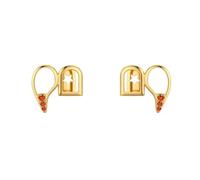 Grillz Per Denti Hip Hop Placcati In Oro 18 Carati, 2 Pezzi, Griglie Per Denti Singoli Con Zirconi Cubici, Set Di Griglie Da Vampiro Per Uomini E Donne(Gold1)