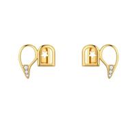 Grillz Per Denti Hip Hop Placcati In Oro 18 Carati, 2 Pezzi, Griglie Per Denti Singoli Con Zirconi Cubici, Set Di Griglie Da Vampiro Per Uomini E Donne(Gold)