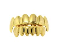 Grillz per denti placcati in oro, stile hip hop, per bocca hip hop, per uomini e donne