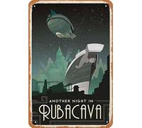 Grim Fandango Travel Posters - Rubacava stampa fotografica vintage retrò metallo cartello 20,3 x 30,5 cm uomo grotta decorazione da parete casa