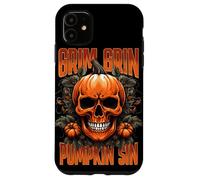 Grim Gin Pumpkin Sin Halloween Skull Design Kids Custodia per iPhone 11