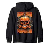 Grim Gin Pumpkin sin Halloween Skull Design Kids Felpa con Cappuccio