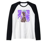 Grim Mietitore Divertente Halloween Angelo della Morte Occulto Gotico Maglia con Maniche Raglan