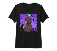 Grim Mietitore Divertente Halloween Angelo della Morte Occulto Gotico Maglietta Premium