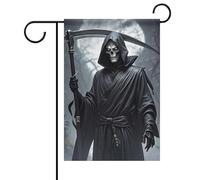 Grim Reaper - Bandiera da giardino estiva su entrambi i lati, 30,5 x 45,7 cm, bandiera primaverile per giardino, benvenuto stagionale, decorazione per esterni