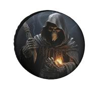Grim Reaper Copricerchi Impermeabile Anti UV Copertura per Pneumatico 26 "Single Axle Wheel Covers per RV Truck SUV Rimorchio Universale per tutte le stagioni