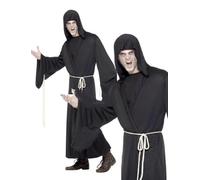 Grim Reaper Costume Uomo Halloween Mantella Vestaglia Mantello Vestito
