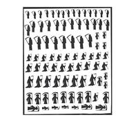 Grim Reaper Halloween Collection Spooky (Grim Reaper Press on Nail Stickers Black)