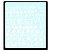 Grim Reaper Halloween Collection Spooky (Halloween Press On Nail Stickers ~ White ~)