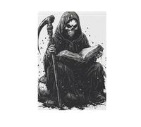 Grim Reaper Lettura con Una Falce bandiere di Giardino banner per Patio decorazione 28x40 double sided