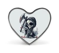 Grim Reaper Morte Carino Spille da bavero Cuore Spilla Cravatta Abito Accessori per uomo Donna Matrimonio Compleanno