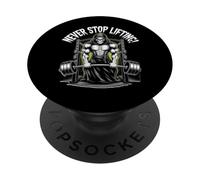 Grim Reaper non smette mai di sollevare la motivazione in palestra per Halloween PopSockets PopGrip Adesivo