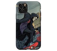 Grim Reaper Pattinaggio nella scena urbana della città Custodia per iPhone 11 Pro