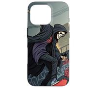Grim Reaper Pattinaggio nella scena urbana della città Custodia per iPhone 16 Pro