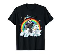 Grim Reaper Riding Unicorn | Aesthetic Pastel Goth Girls Maglietta