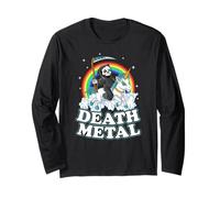Grim Reaper Riding Unicorn | Death Metal Pastel Goth Maglia a Manica