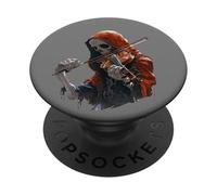 Grim Reaper - Scheletro gotico che suona violino musica Halloween PopSockets PopGrip Adesivo