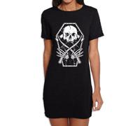 Grim Reaper Scheletro IN Un Bara Donna Abito T-Shirt - Halloween Gotico