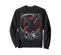 Grim Reaper Scythe Fallen Angels Dark Gothic Horror Art Tee Tee Felpa