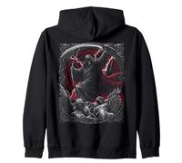 Grim Reaper Scythe Fallen Angels Dark Gothic Horror Art Tee Tee Felpa con Cappuccio