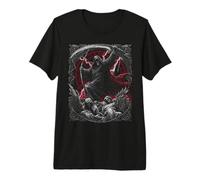 Grim Reaper Scythe Fallen Angels Dark Gothic Horror Art Tee Tee Maglietta Premium