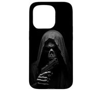 Grim Reaper Skull Dark Fantasy Artwork Custodia per iPhone 15 Pro