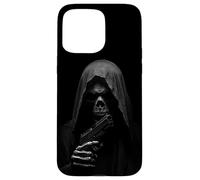 Grim Reaper Skull Dark Fantasy Artwork Custodia per iPhone 15 Pro Max