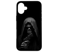 Grim Reaper Skull Dark Fantasy Artwork Custodia per iPhone 16 Plus