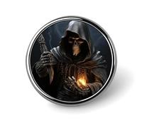 Grim-Reaper - Spilla rotonda in metallo personalizzata, adatta per abbigliamento, borse, cappelli, spilla stampata umoristica, decorazione per feste, accessori per uomini e donne