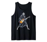 Grim Reaper Suonare la Chitarra - Scheletro Chitarrista Rock Canotta
