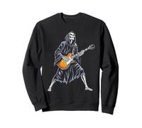 Grim Reaper Suonare la Chitarra - Scheletro Chitarrista Rock Felpa