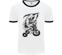 Grim Reaper Trike Bicicletta Ciclismo Gotico Uomo Ringer T-Shirt