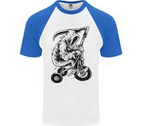 Grim Reaper Trike Bicicletta Ciclismo Gotico Uomo S/S Maglietta Baseball