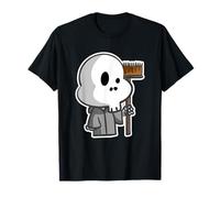 Grim Sweeper Death Grim Reaper Carino Kawaii Cranio Scheletro Maglietta