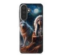 Grim Wolf Indian Girl Case Cover Custodia per Samsung Galaxy A27