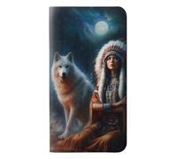 Grim Wolf Indian Girl Flip Case Cover Custodia per Google Pixel 10a