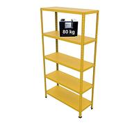 Grima SCAFFALE IN METALLO “GIALLO” ETTORE KIT BULLONI 100 X 40 X H187 CM CON 5 PIANI