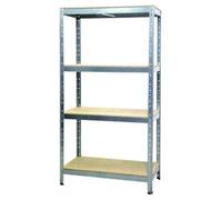 GRIMA - SCAFFALE INCASTRO Alta Portata in legno-metallo ZINCATO 120 X 50 X 180h 4 Riapiani Portata 1.200 Kg