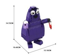 Grimace Shake Building Blocks Moc Killing Figure Model Sets Bricks Purple Milkshake Play Dead Toys Adult Kids Sansgary Dheusta