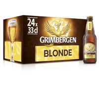 Grimbergen Blonde, Cassa con 24 Bottiglie da 33cl, Birra d'Abbazia Blonde Ale, Gusto Morbido e Fruttato, Gradazione Alcolica 6.7% Vol.