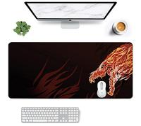 GrimClub Tappetino per mouse da gioco, di grandi dimensioni, 80 x 30 cm di spessore, 3 mm, resistente, antiscivolo, con base in gomma e bordi cuciti, tappetino per il mouse per gamer, ufficio e casa